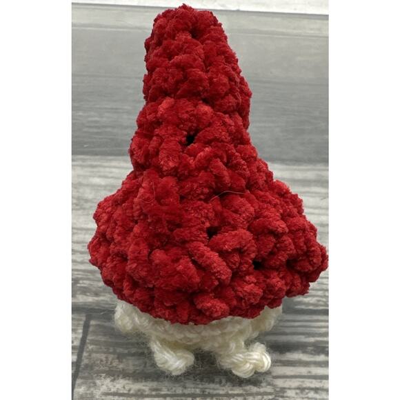 Handmade Octopus In Red Hat Crocheted Amigurumi - Octopus Gnome{CC} - Picture 1 of 10